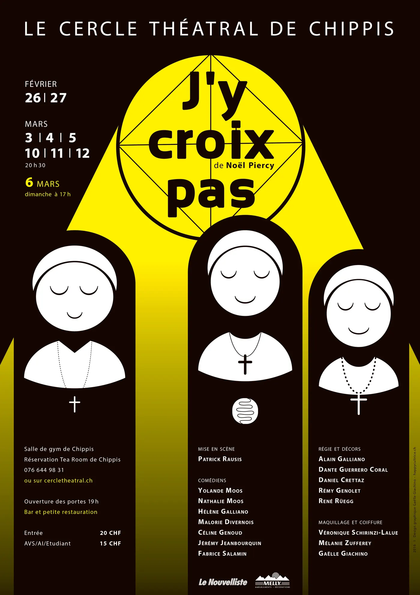 Affiche de « J'y croix pas »
