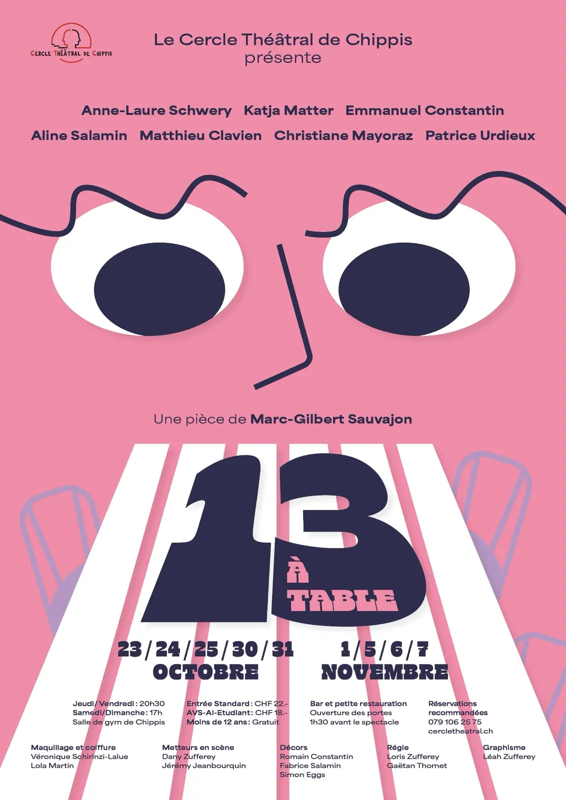 Affiche de « 13 à table ! »